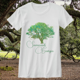 Camiseta Savannah Georgia Encantando el roble en vivo