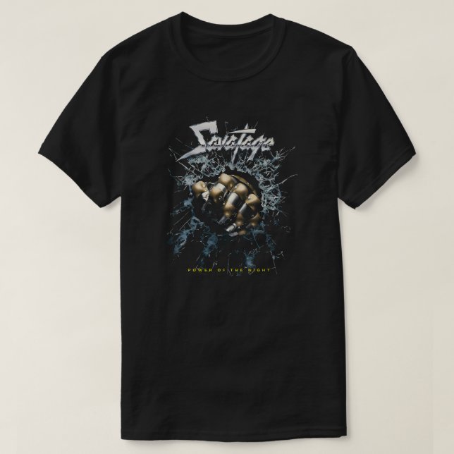 Camiseta Savatage Power of the Night Metal Art (Diseño del anverso)