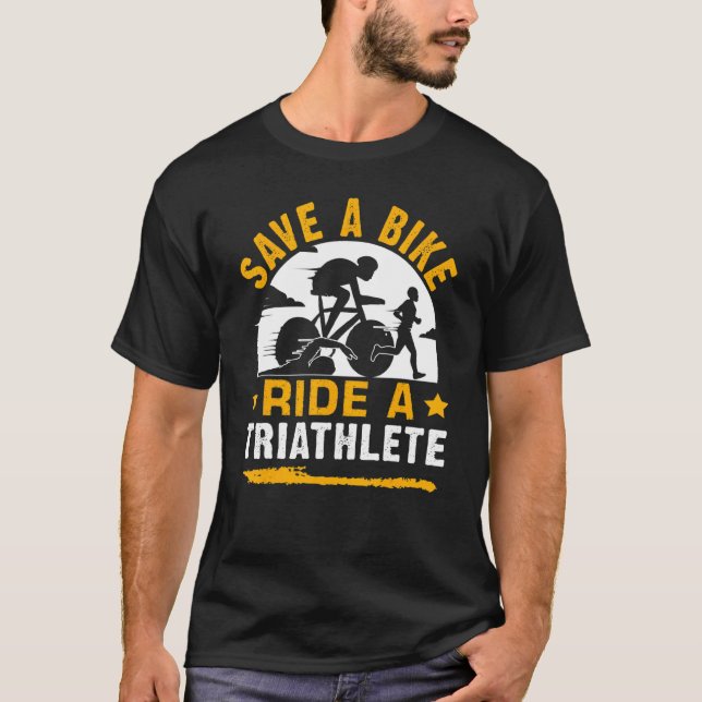 Camiseta Save A Bike  Ride A Triathlete (Anverso)