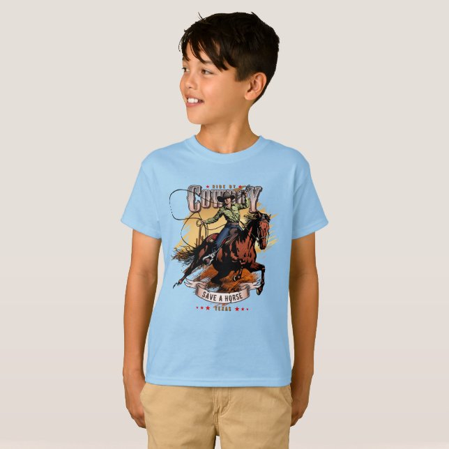 Camiseta Save A Horse; Ride A Cowboy | Kids (Anverso completo)