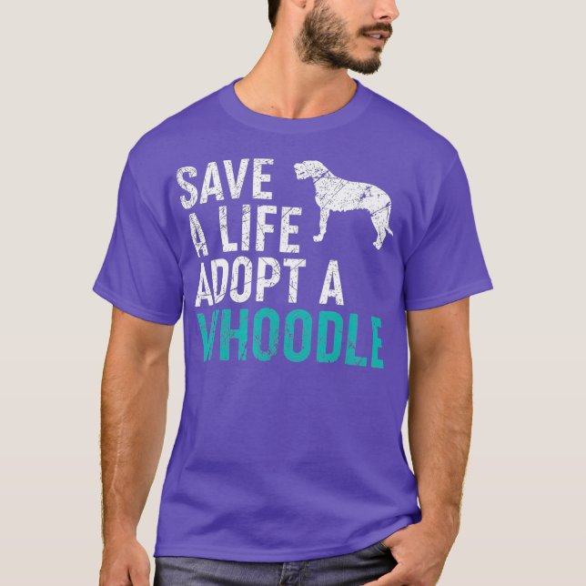 Camiseta Save a Life adopta un rescate de perro dueño de pe (Anverso)