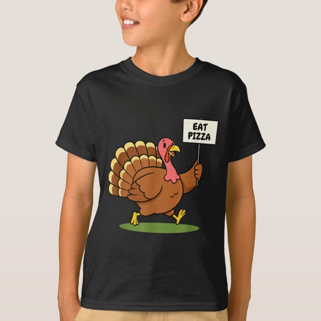 Camiseta Save A Turkey, Eat Zza Funny Thanksgiving Design F (Anverso)