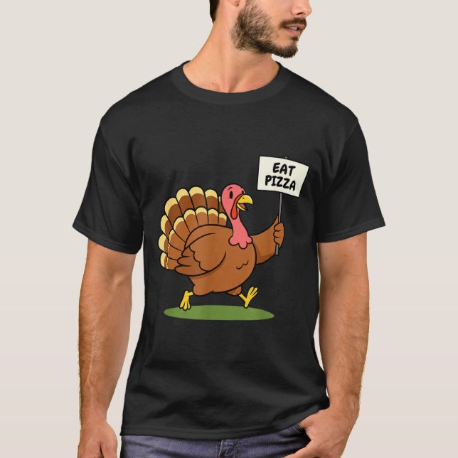 Camiseta Save A Turkey, Eat Zza Funny Thanksgiving Design F (Anverso)