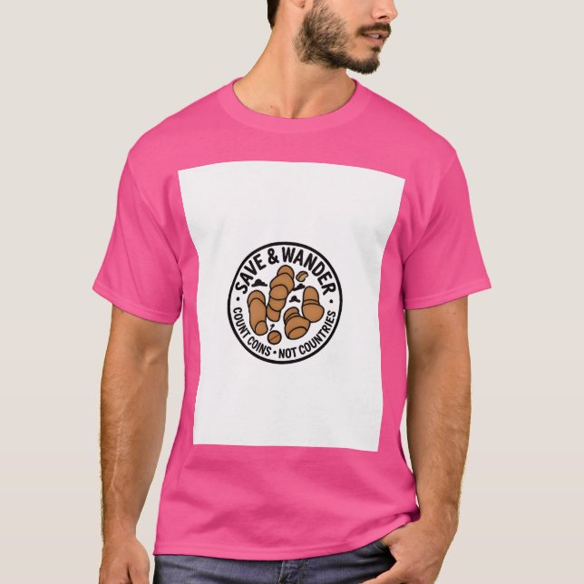 Camiseta Save and Wander Croissant Coins funny (Anverso)
