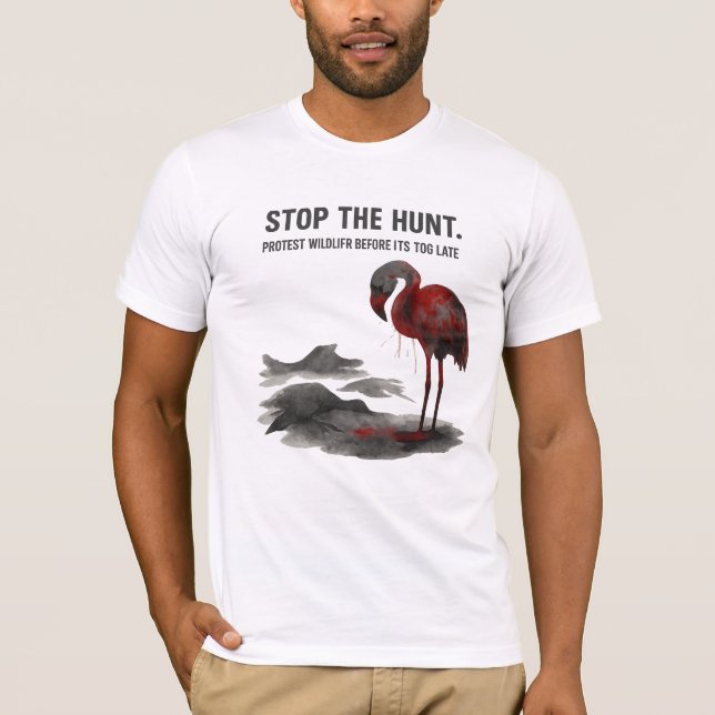 Camiseta Save Flamingos in Iraq – Protect Wildlife Awarenes (Anverso)