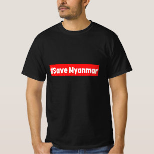 Camiseta #Save Myanmar (Salva a Myanmar), apoya Myanmar