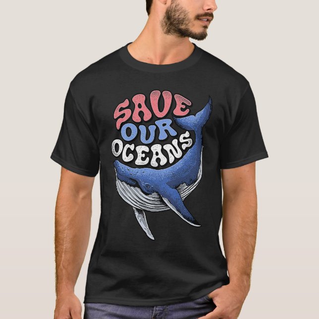 Camiseta Save Our Oceans Conservation Save the Ocean Blue W (Anverso)