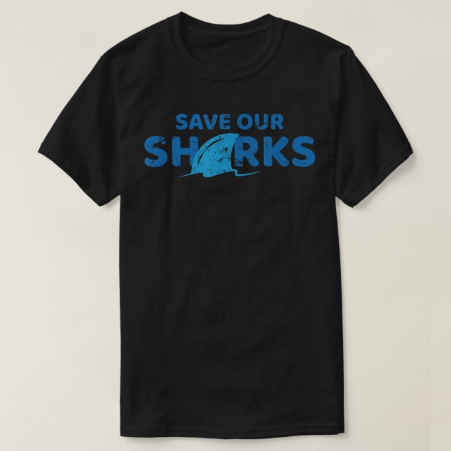Camiseta Save Our Sharks T-Shirt Shark Lover Anti Finning  (Diseño del anverso)