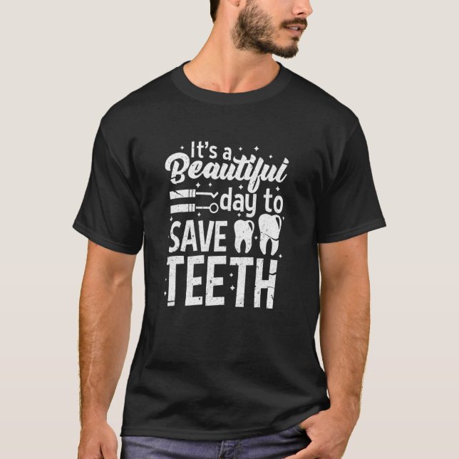 Camiseta Save Teeth Dentioth Médica Dental Higienist D (Anverso)