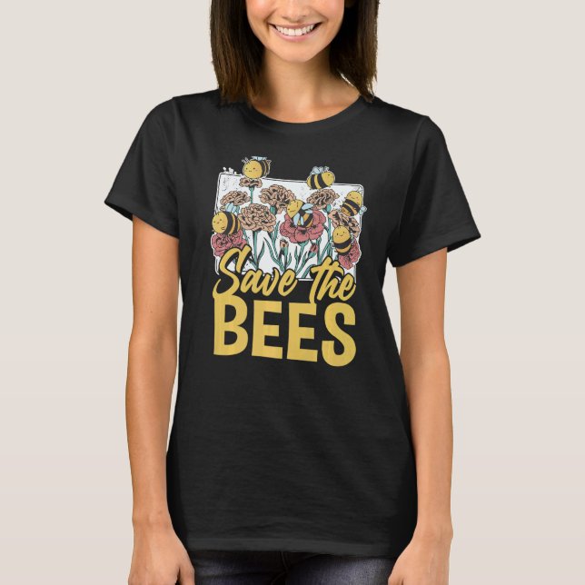 Camiseta Save the bees Beekeeper cute honey bee costume  1 (Anverso)
