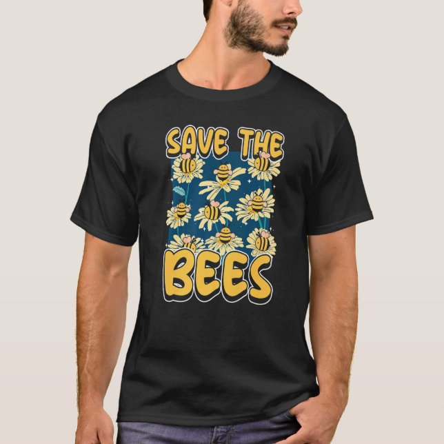 Camiseta Save the bees Beekeeper cute honey bee costume  8 (Anverso)