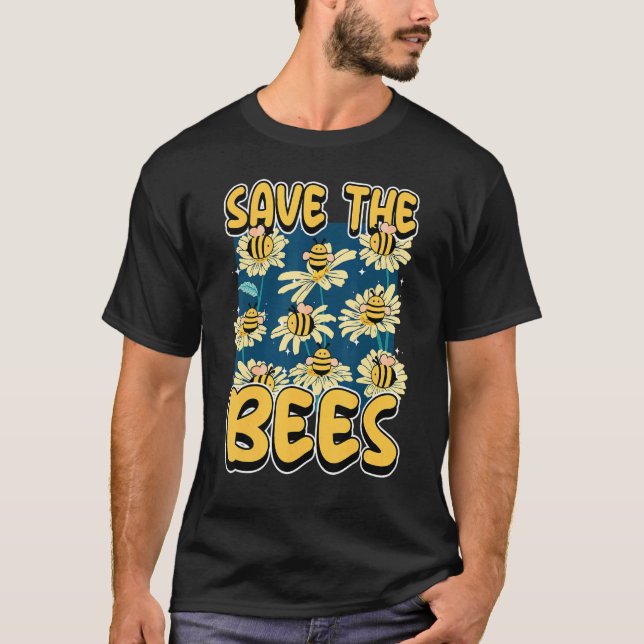 Camiseta Save the bees Beekeeper cute honey bee costume whi (Anverso)