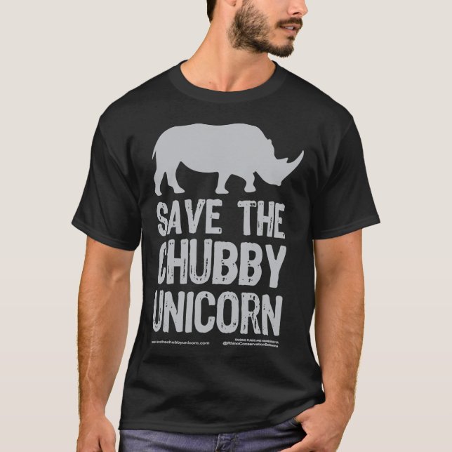 Camiseta Save The Chubby Unicorn - Grey Classic T-Shirt (Anverso)