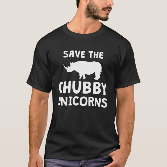Camiseta Save The Chubby Unicorns Rhino Rhino (Anverso)