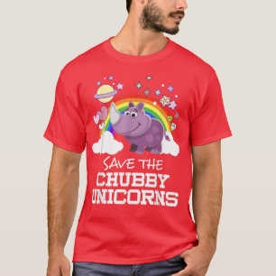 Camiseta Save The Chubby Unicorns T Funny Unicorn Rhino
