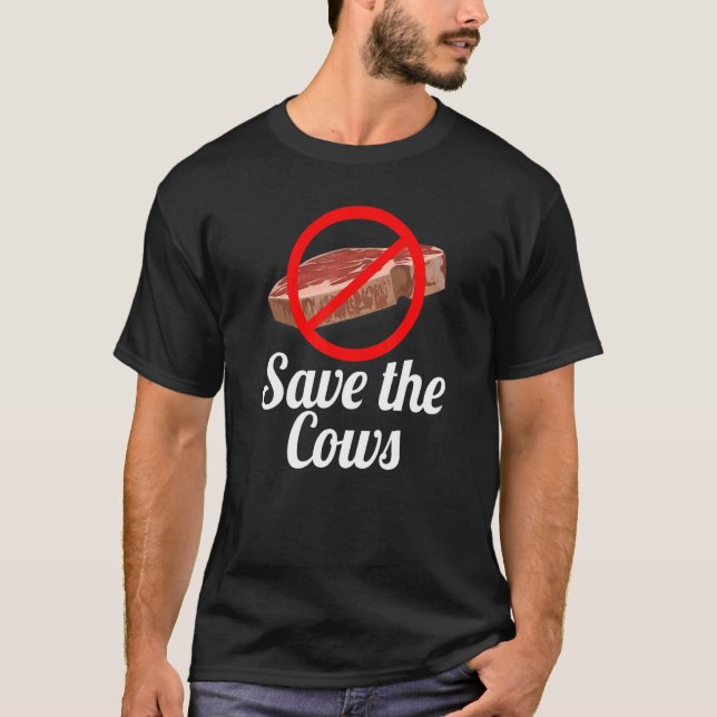 Camiseta Save the Cows No Red Meat (Anverso)