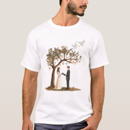 Camiseta Save The Date Elegant Script Minimal Design