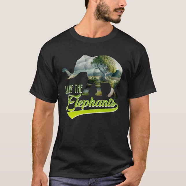 Camiseta Save the Elephants protected species Animal welfar (Anverso)