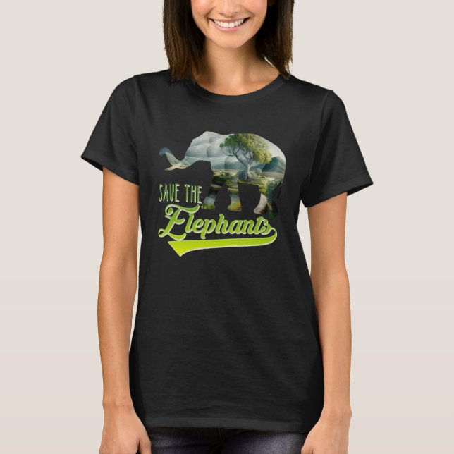 Camiseta Save the Elephants protected species Animal welfar (Anverso)