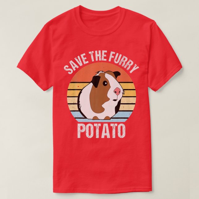 Camiseta Save The Furry Potato Funny Guinea Pig  (Diseño del anverso)