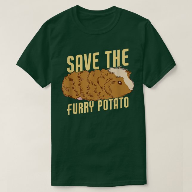 Camiseta Save The Furry Potato Funny Guinea Pig 5250  (Diseño del anverso)