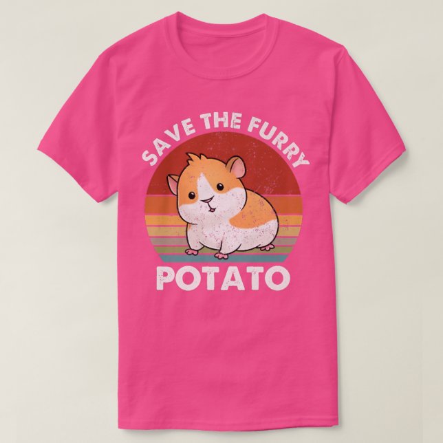 Camiseta Save The Furry Potato Funny Guinea Pig Premium  (Diseño del anverso)