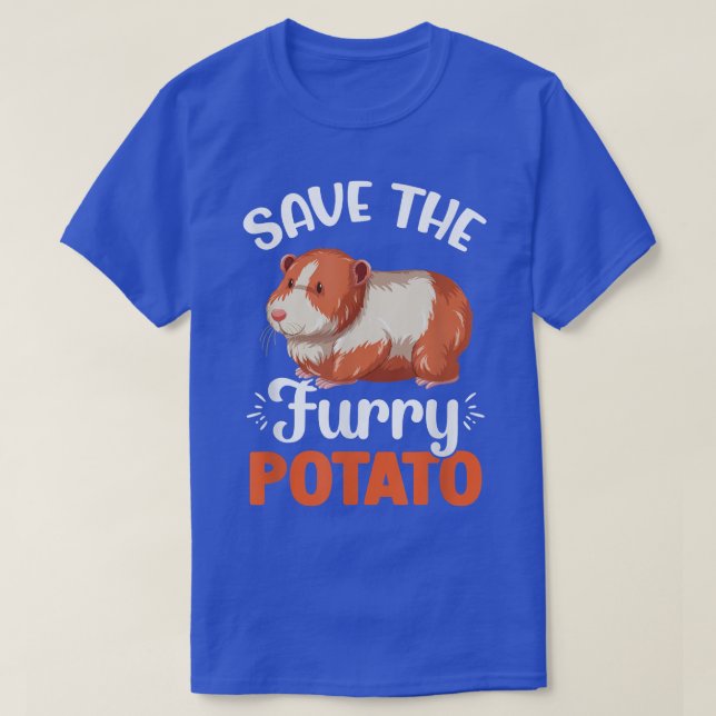 Camiseta Save The Furry Potato Guinea Pig Animal  (Diseño del anverso)