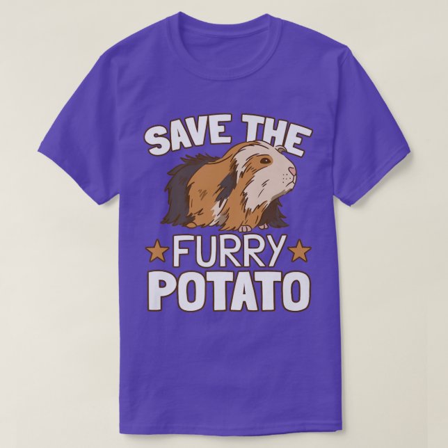 Camiseta Save The Furry Potato - Guinea Pig Premium  (Diseño del anverso)