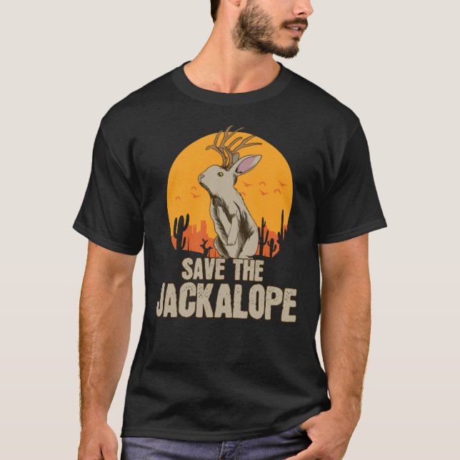 Camiseta Save The Jackalope Mythical Mystical Creature Clas (Anverso)