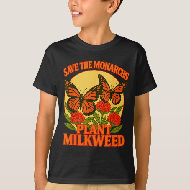 Camiseta Save The Monarchs Plant Some Milkweed Butterfly Gi (Anverso)