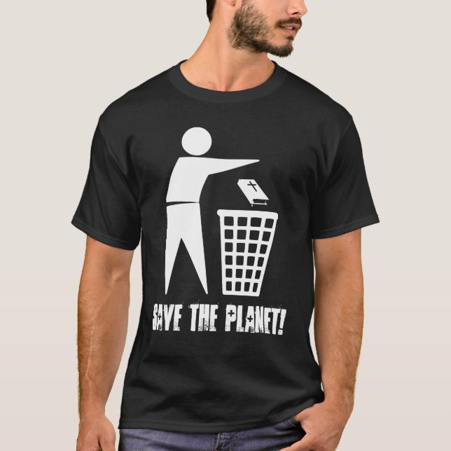 Camiseta Save the Planet! (Escura) (Anverso)