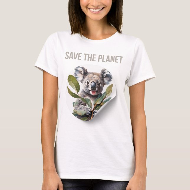 Camiseta Save the Planet: Wear Your Love for Koalas! (Anverso)