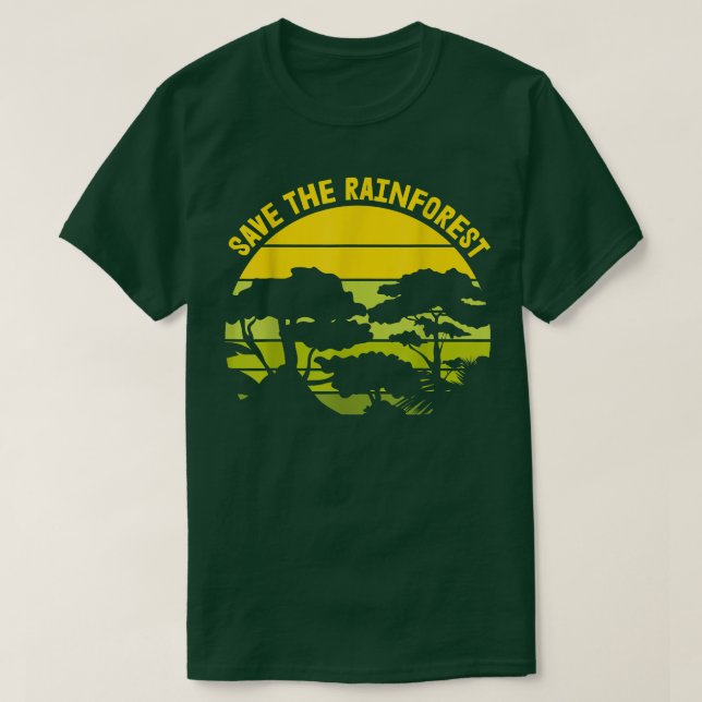 Camiseta Save The Rainforest Shirt Earth Day Save Earth Ins (Diseño del anverso)
