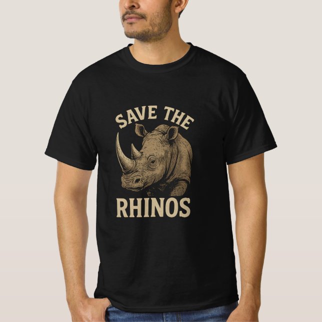 Camiseta Save the Rhinos (Anverso)