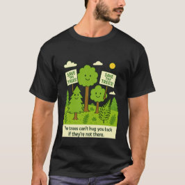 Camiseta Save the Trees – Cute Environmental Cartoon