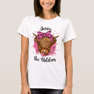 Camiseta Save the Udders Bremner Cancer Awareness Warrior C