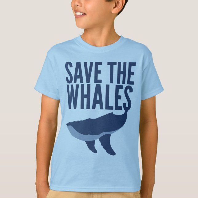 Camiseta Save the Whales (Kids) (Anverso)