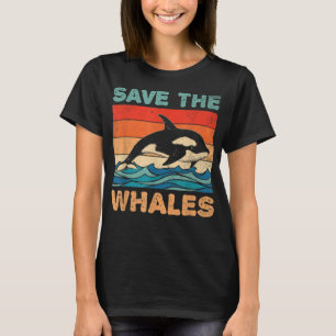 Camiseta Save the Whales Retro Vintage Orca Ballena Camiset