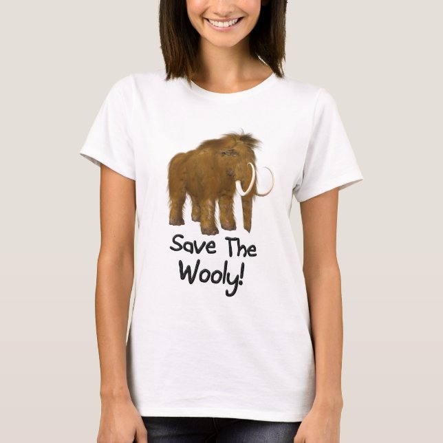 Camiseta "Save the Wooly Mammoth" Wooly Mammoth (Anverso)