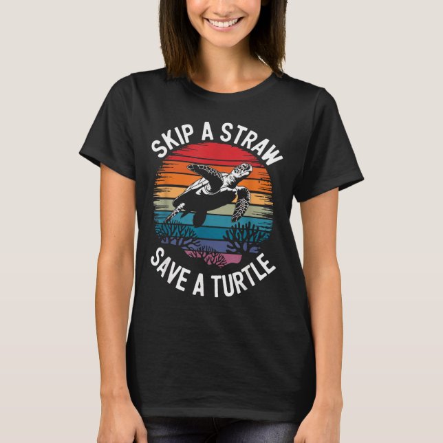 Camiseta Save Turtles Sea Ocean Turtle Shirt  (Anverso)