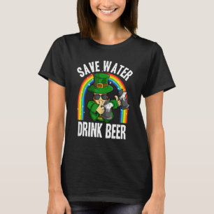 Camiseta Save Water Drink Beer Funny Beinking Chiste St. Pa