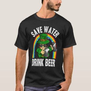 Camiseta Save Water Drink Beer Funny Beinking Chiste St. Pa