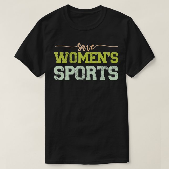 Camiseta Save Women's Sports, support females athletes in s (Diseño del anverso)