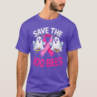 Camiseta Savehe Boo Bees Funny Breast Cancer Awareness Hall