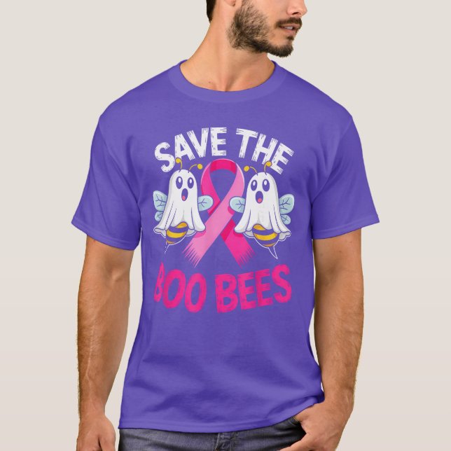 Camiseta Savehe Boo Bees Funny Breast Cancer Awareness Hall (Anverso)