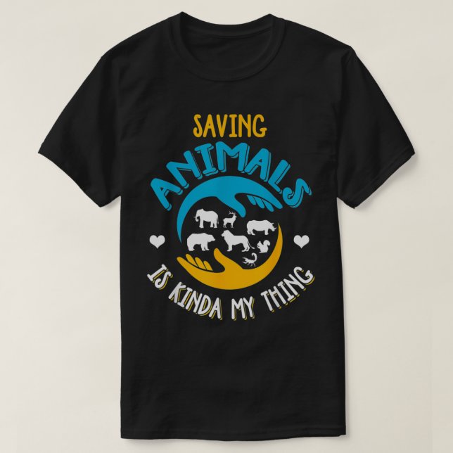 Camiseta Saving Animals  Animal Saver Saying Animal Lover G (Diseño del anverso)