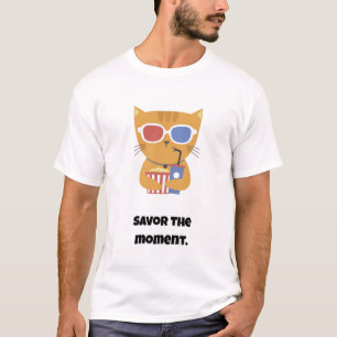 Camiseta Savor el gato del momento/curioso