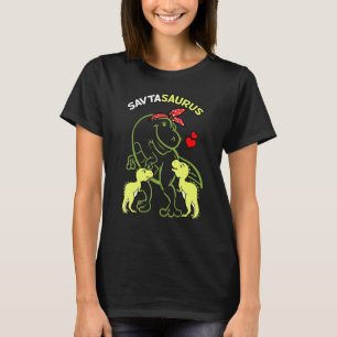 Camiseta Savtasaurus Savta 2 niños Dinosaurio Día de la Mad