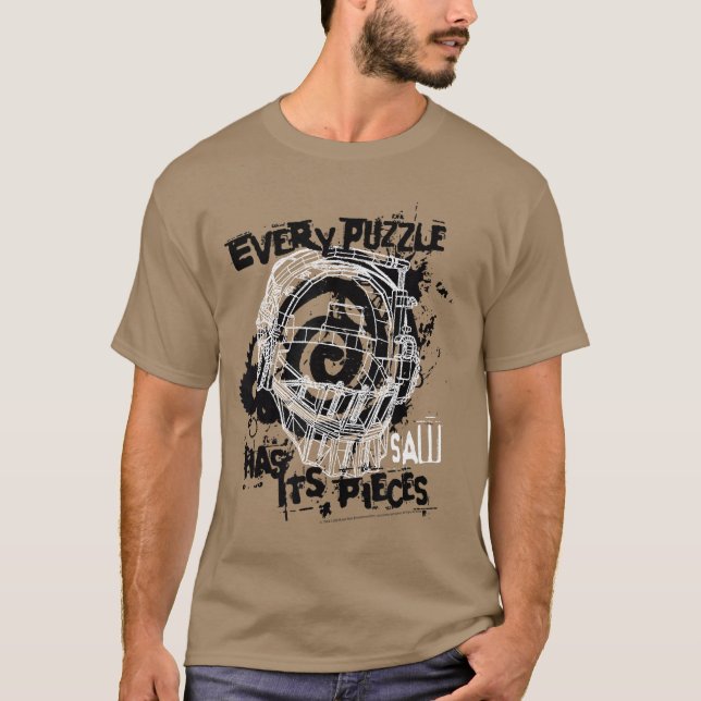Camiseta Saw Every Puzzle Has Its Pieces Horror Movie retro (Anverso)