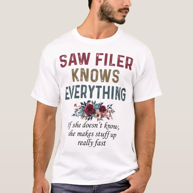 Camiseta Saw Filer lo sabe todo (Anverso)